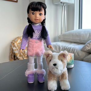 American Girl Gwynn Doll (fully outfitted with skis, puppy and other options)